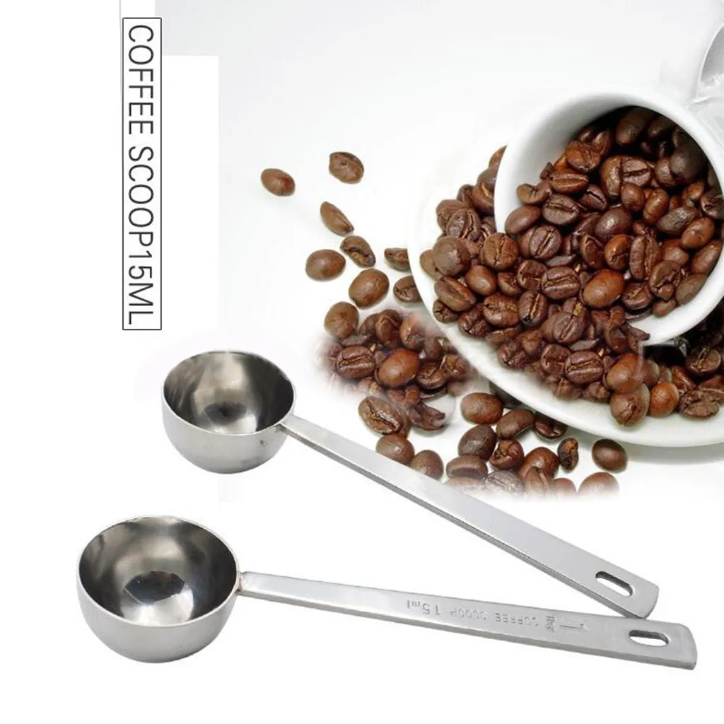 

1PCS Coffee Scoop Stainless Steel Table Spoon Seasoning Spoon Milk Powder Spoons Multifunction Kitchen Supplies Coffee Scoops
