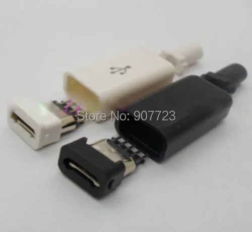 

1Set DIY Micro USB Type B Female 5pin Four Piece Assembly Connector Plug Socket