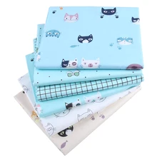 Nanchuang 6 шт./лот, серия кошек, хлопковая ткань, саржа, Лоскутная Ткань для украшения дома, сделай сам, ручная работа, шитье и материал для стеганых изделий