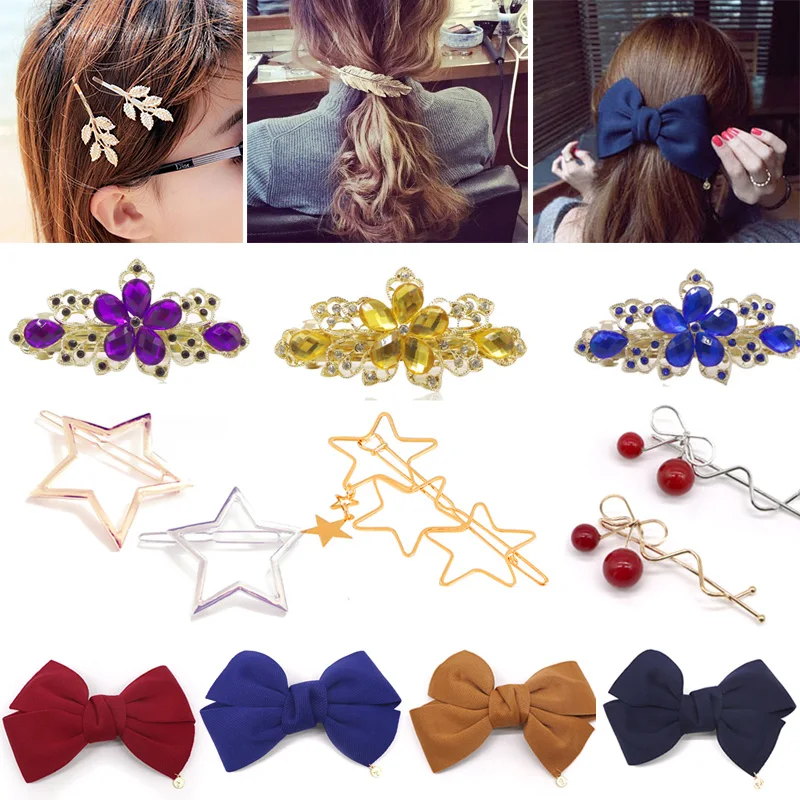 

2016 Female Leaf Shape Girl Headwear Barrette Hairpin Hairgrips Hair Cilps For Girls Hair Ornament Hair Accessories For Woman
