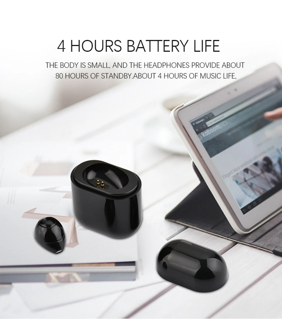 04 OASION wireless bluetooth headset mini Bluetooth earphone for phone In-ear wireless headphone with microhpone Handsfree earbuds
