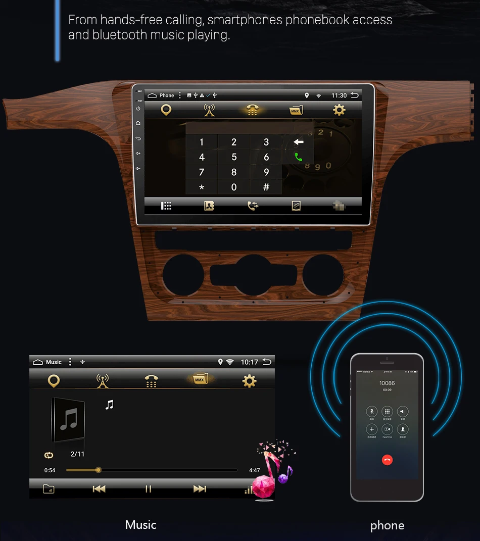 Cheap Eunavi Android 8.1 Octa-core 10.1 inch Car Radio HeadUnit GPS Navi Player for  VW Volkswagen Touran 2016 With SWC WIFI 2G+32G 11