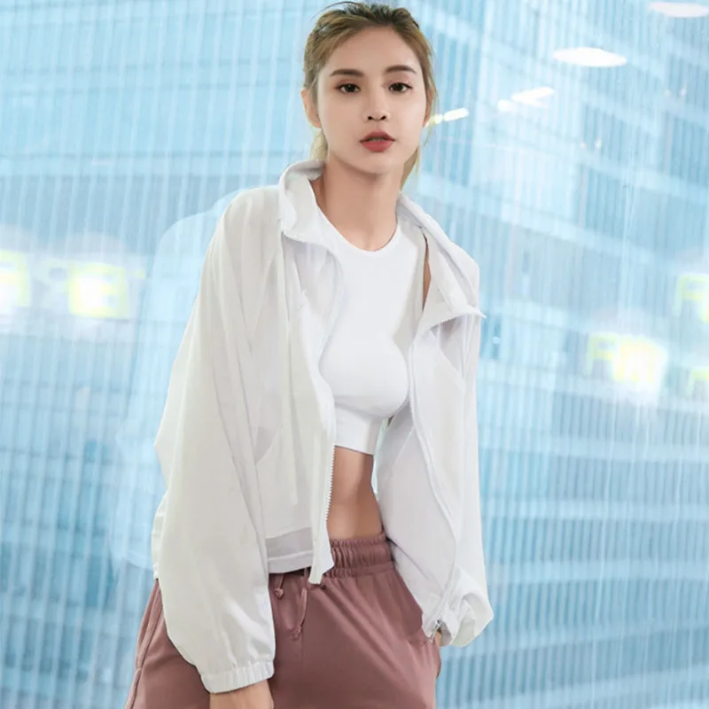

New Fashion Stand Collar Fitness Workout Blouse Jacket Zip Sports Running Breathable Black Clothes Gym Jesury Sports Wear