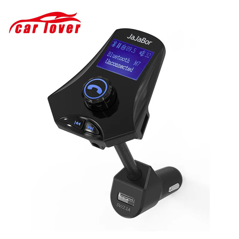 M7 Bluetooth Handsfree AUX Car Kit MP3 Music Player FM Transmitter 3.1A USB Car Charger Support with Voltage LCD Screen Display