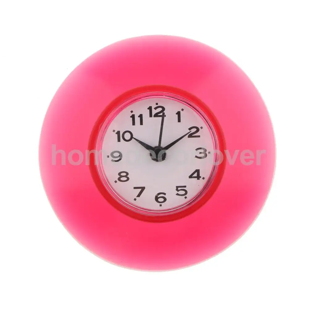 Waterproof Wall/Mirror/Glass/Fridge Sucker Cup Clock Bathroom Kitchen Shower Bath Wall Clock for Home Decoraion