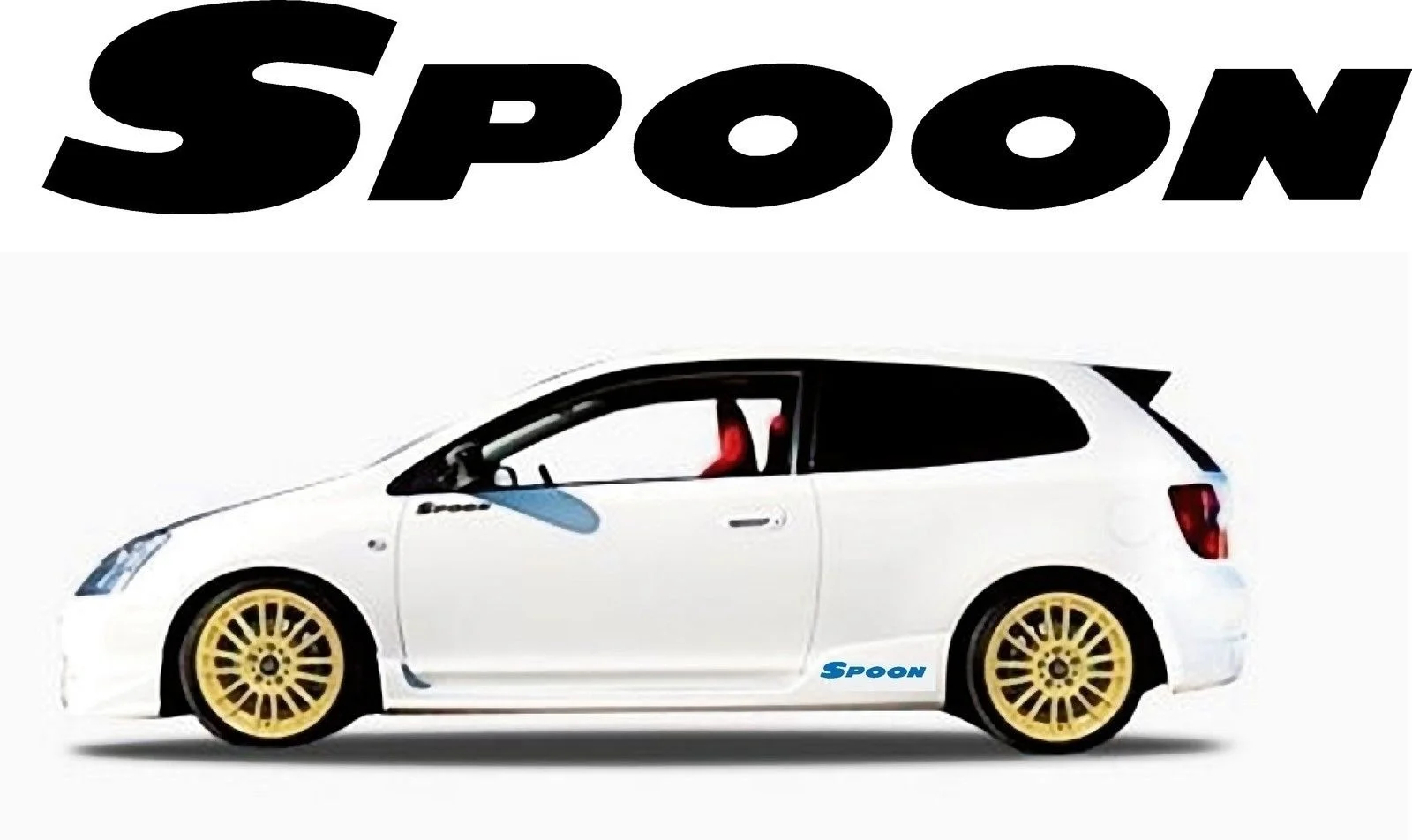 2Pcs/Pair 2 x SPOON - VINYL window DECAL STICKER ADHESIVE For INTEGRA 30cm long | Игрушки и хобби
