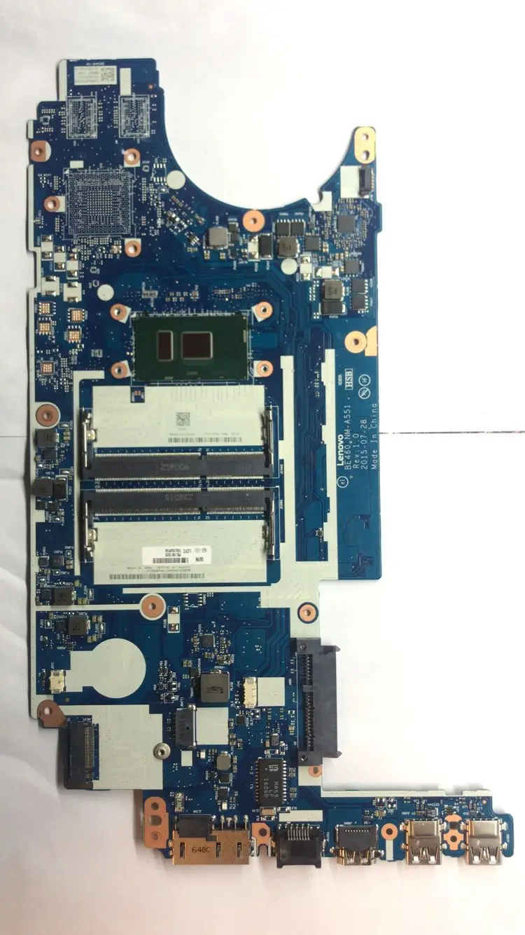KTUXB BE460 NM-A551 материнская плата для Lenovo ThinkPad E460 E460C ноутбук FRU системной платы 00UP246 Процессор i3 6100 DDR3 тесты работы