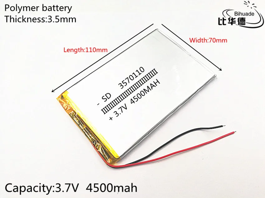 

1pcs/lot 3570110 3.7V 4500mAH polymer lithium ion battery Li-ion battery for tablet pc 7 inch 8 inch 9inch
