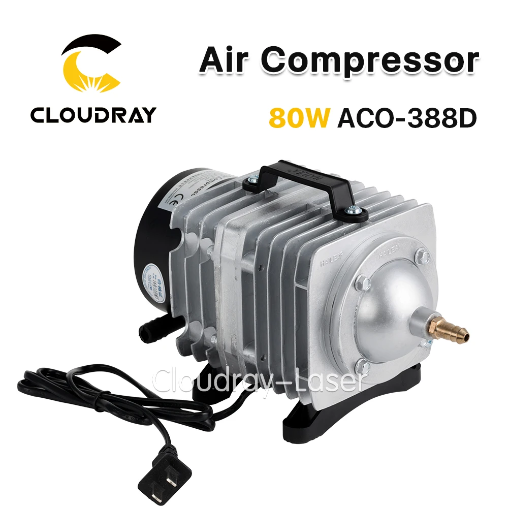 Cloudray 80W Air Compressor Electrical Magnetic Air Pump for CO2 Laser Engraving Cutting Machine ACO-388D