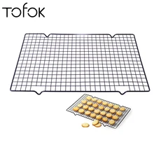 

Tofok Cooling Rack 41x35cm Stainless Steel Cookie Bread Net Drying Stand Nonstick Cooler Grid Kitchen Baking Cake Decor Tool