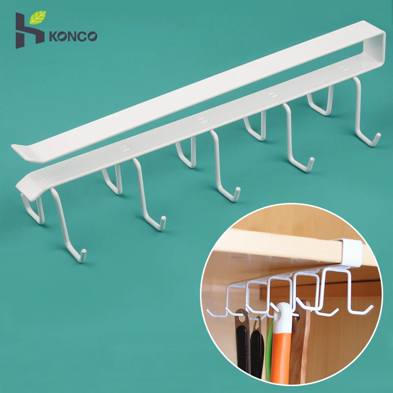 

Konco Multi-purpose Kitchen Hooks House Storage Rack Metal Hooks for cups cloth hangers Kitchen Organizer