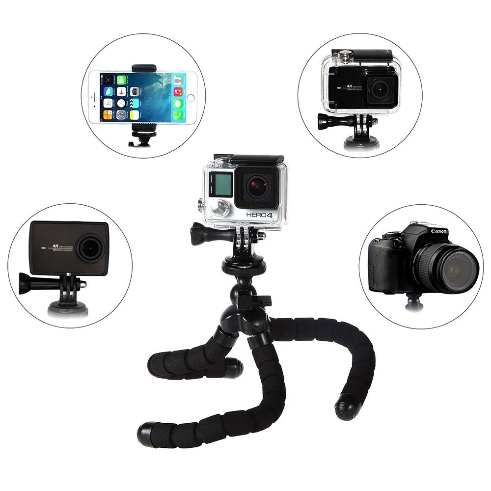 QQT para los accesorios de Gopro para ir pro hero 7 6 5 4 3 kit de montaje para la cámara SJCAM SJ4000 xiaomi yi 4 k para eken h9 trípode de la Cámara de los deportes - 4
