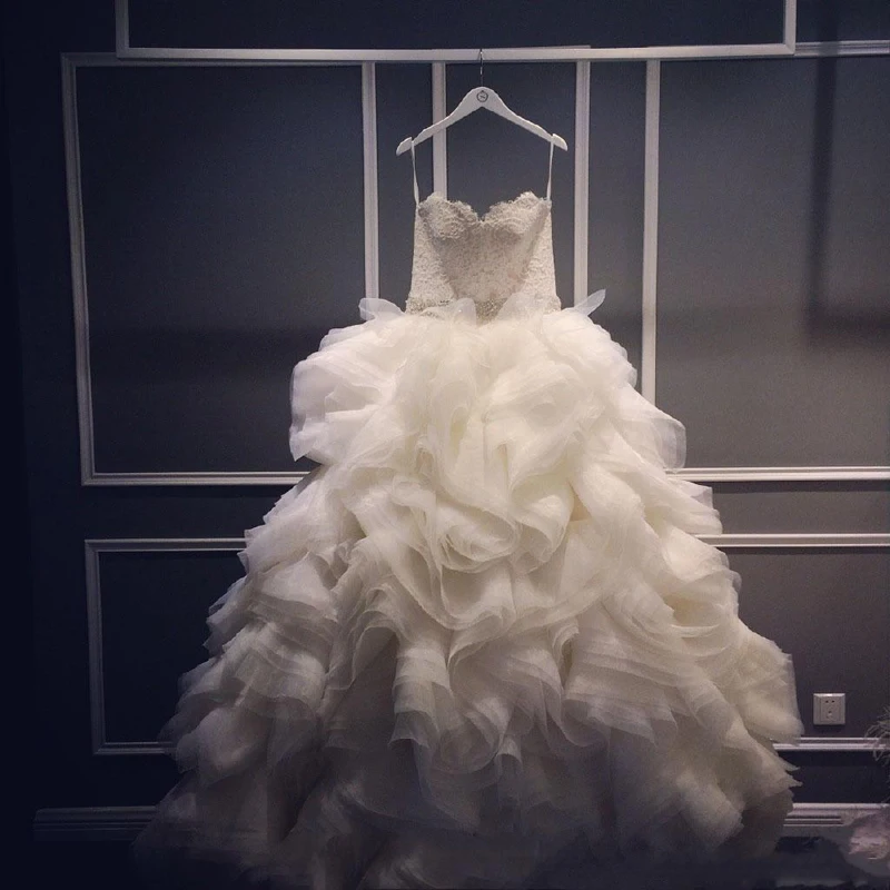 ruched-wedding-dresses-flouncing-ivory-colorstrapless-lace-top-bridal-gowns-ruffles-wedding-dress-high-quality-church-beach-garden-2016