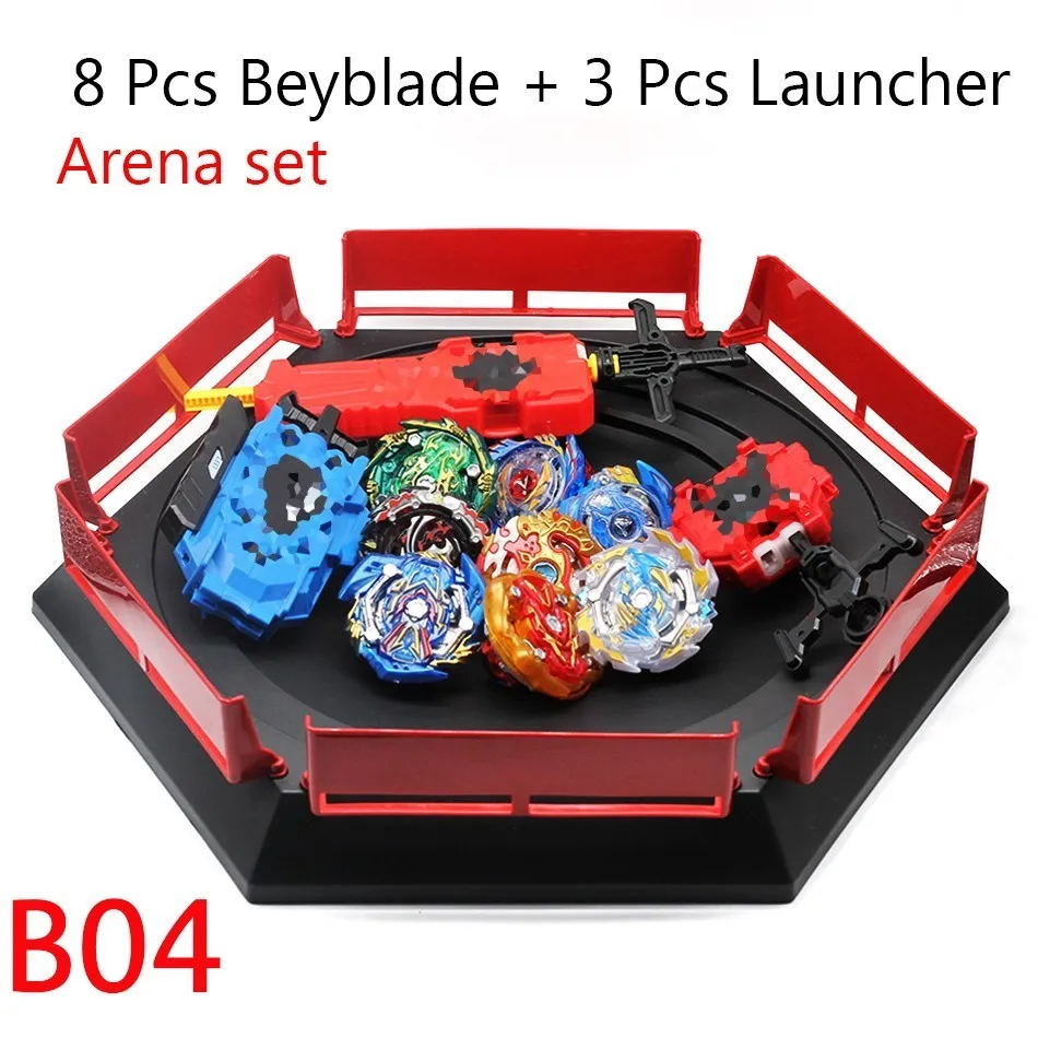 Топ Beyblade Burst Bey Blade игрушка из металла Funsion Bayblade набор коробка для хранения с ручкой пусковая пластиковая коробка игрушки для детей - Цвет: B04