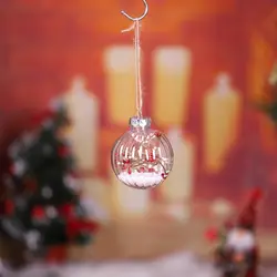 Новый Рождественский шар украшения сезонный декоративный подвесной шар украшения наполнитель прозрачный пластиковый круглый