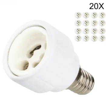 

20x E14 to GU10 Lamp Holder Converters Lamp Base Converters LED Halogen CFL Light Bulb Adapter Converter Holder