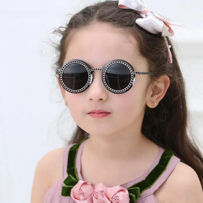 SO&EI Fashion Round Children Sunglasses Cute Brand Designer Baby
