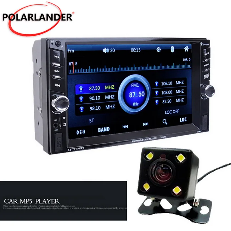 Рулевое колесо управления Bluetooth MP4 MP5 видео плеер 7 дюймов автомобиля радио с задней камерой 2 Din автомобиля радио