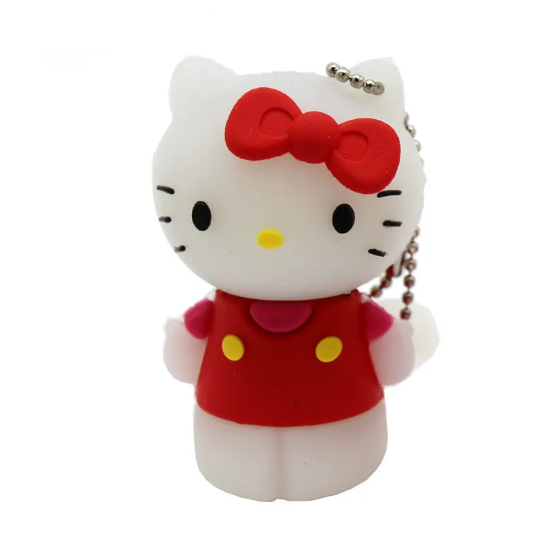 Напиши мне красный розовый, синий gree желтого цвета, с принтом «hello Kitty» с usb флэш-накопитель usb 2,0 4 GB/8 GB/16 GB/32 GB/64 Гб флешка, подарок - Цвет: Red