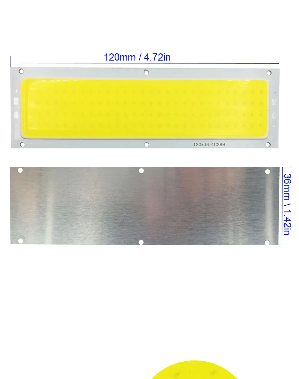 12036mm Rectangle COB Board Bulb 10W 12V LED Light Source 1000LM for DIY Car Work Decor Lamp House Automobile Lighting Parts (6)