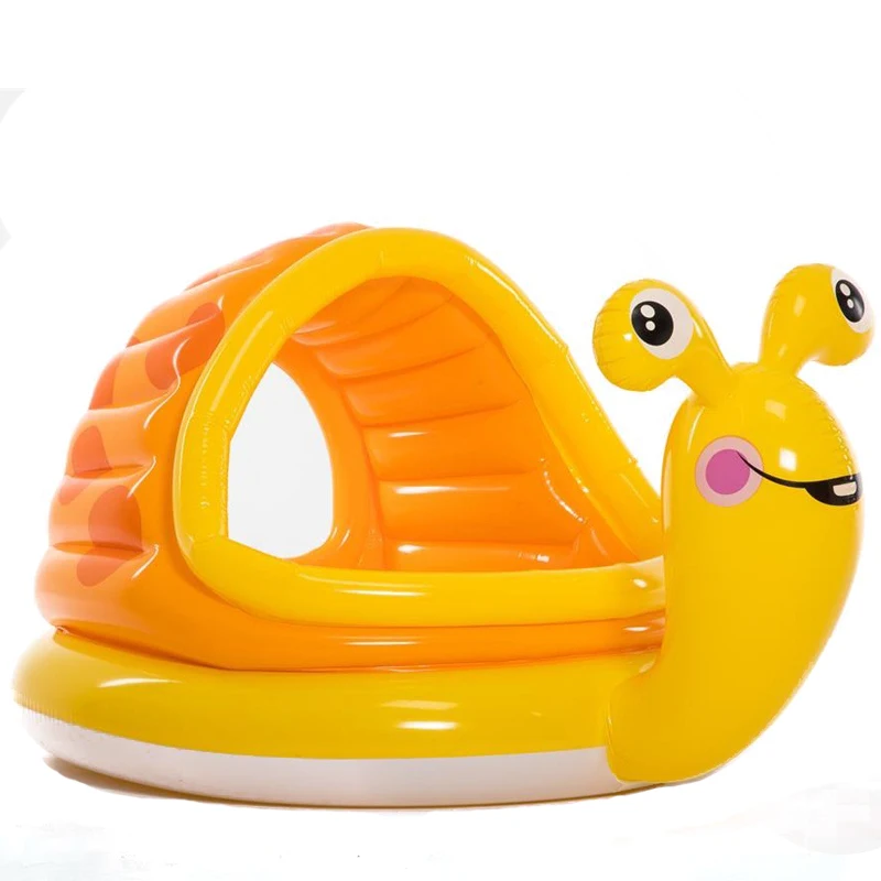 

Baby Swimming Pool Inflatable Pool Lovely Animal Snail Shape PVC Bath Tub for Kid Child Summer Play 124*109*71CM