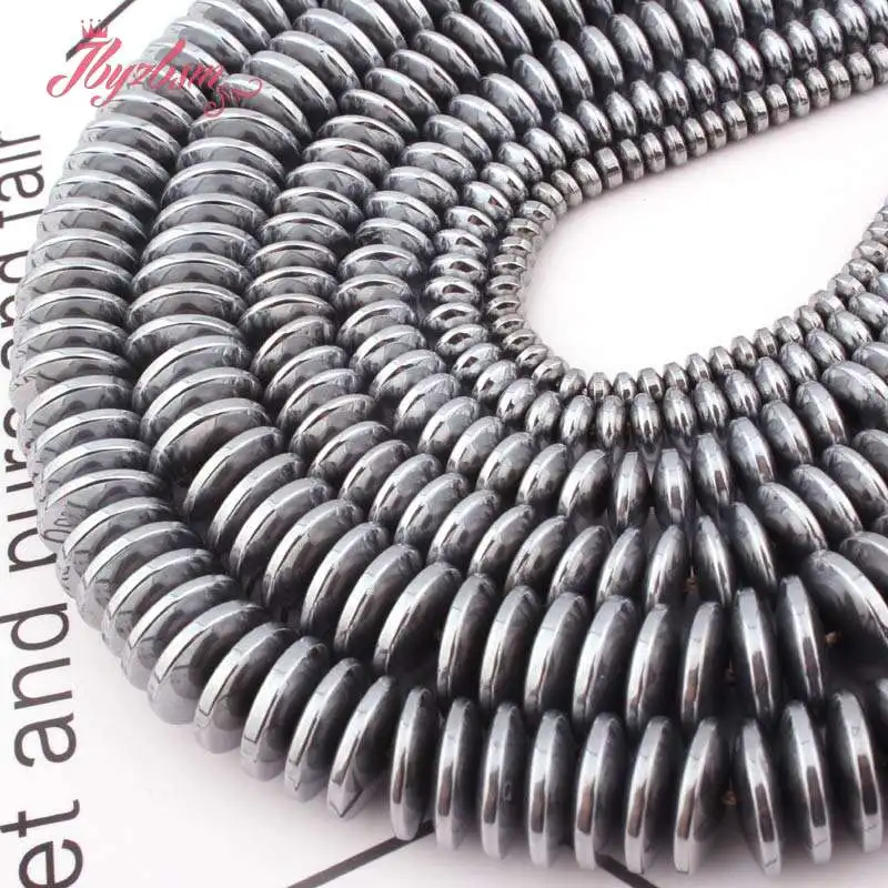 Green Heishi Rondelle Disc Metallic Coated Hematite Stone for Jewelry Making 15/"