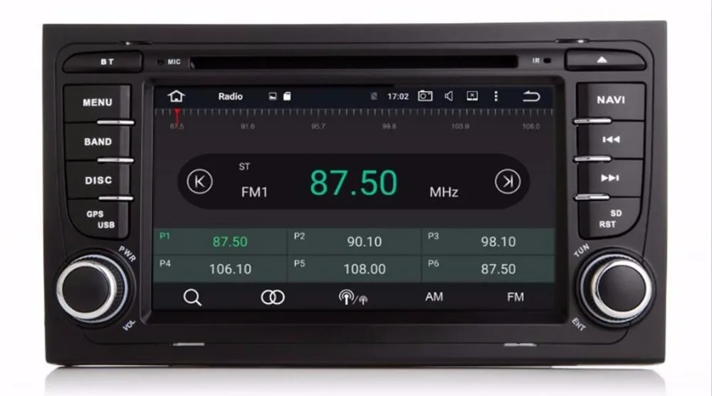 Clearance NEW COME IPS HD! Android 8.0 2 din Car DVD player for Audi A4 RAM 4GB Octa core GPS Navigation Radio Bluetooth Steering wheel 1