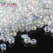 Olingart 2mm 45 g/lote contas de semente de vidro multicolorido transparente redondo espaçador grânulo diy jóias fazendo 2021new