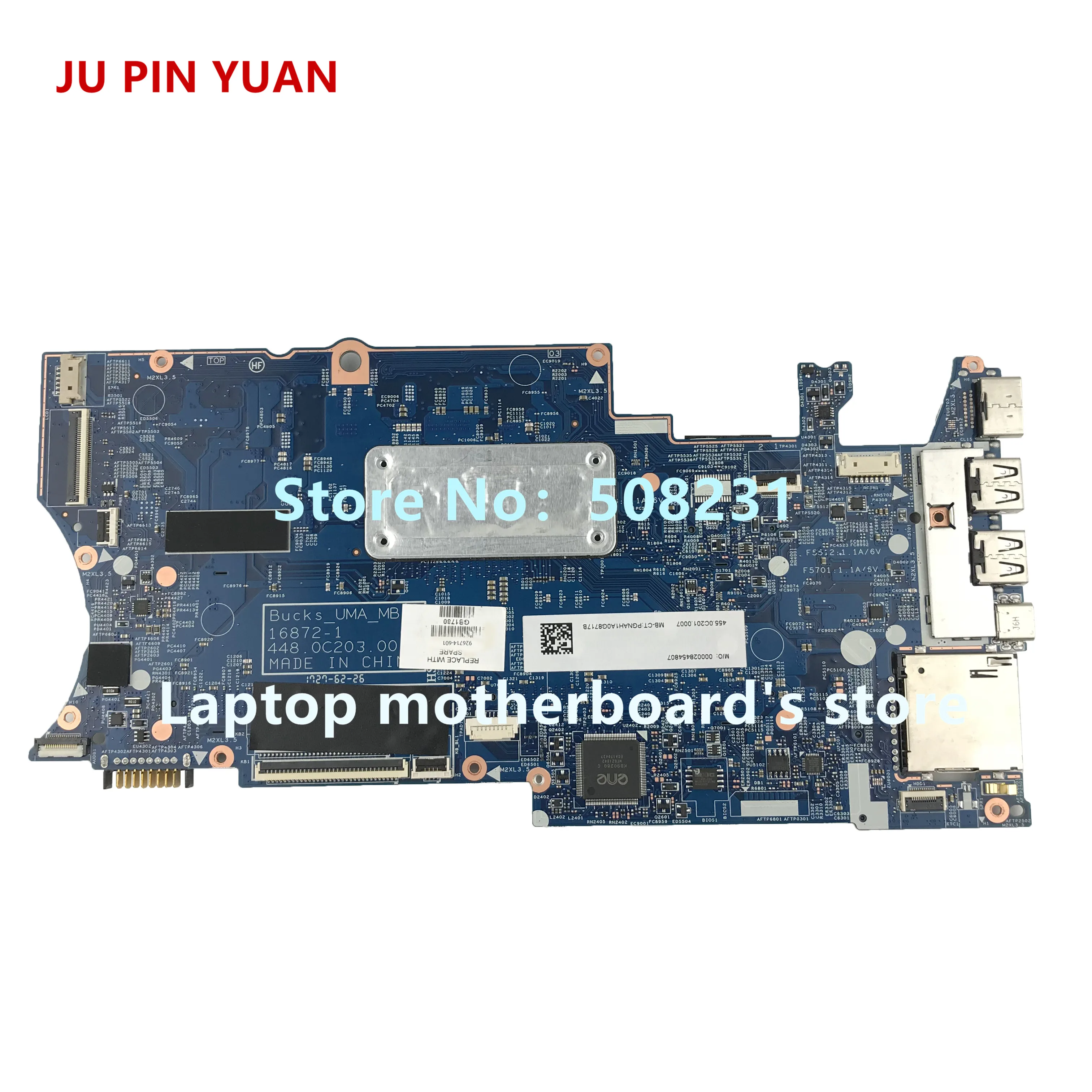 Ju pin yuan 926714-601 448.0C203.0011 материнская плата для ноутбука hp PAVILION X360 кабрио 14-BA 14M-BA с i5-7200U