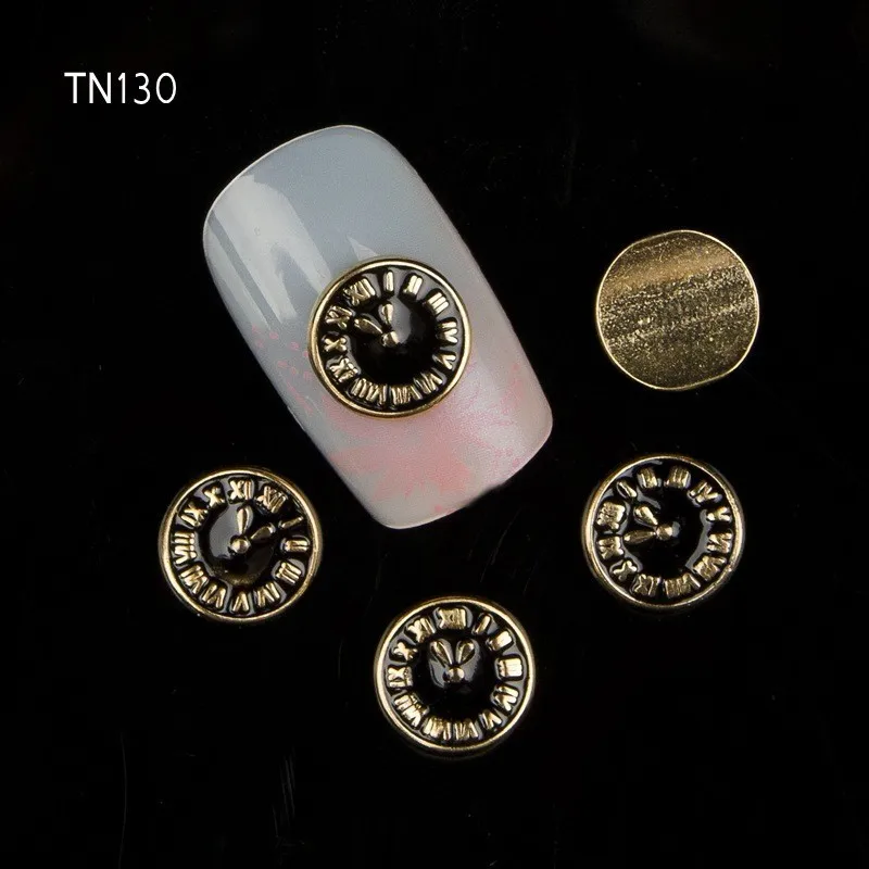 Блестящий Кристалл 10 шт. Стразы для ногтей циркон 3D Черное золото часы украшения для ногтей сплав ногти ювелирные изделия инструменты