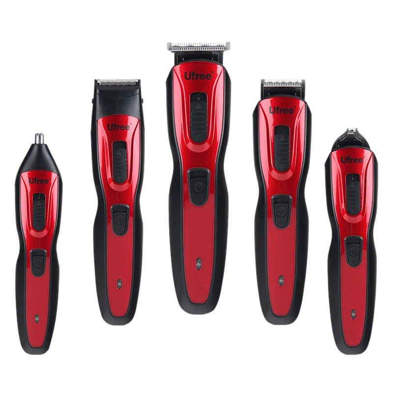 Ufree U-99 Rechargeable 5In1 Multifunction Clipper Set Diy Lettering Hair Clipper Shaving Nose Hair Trim Hairdresser Fader Bea