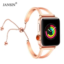 Женский ремешок для часов Apple watch 38 мм 42 мм 40 мм 44 мм, браслет из нержавеющей стали для Apple Watch ремешок iWatch серия 5 4 3 2