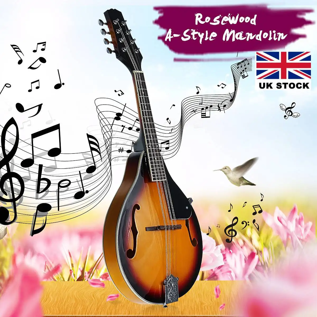 

SENRHY Sunset Color Rosewood 8 Strings F Hole Electric Bass Guitar 20 Fret Ukulele for Musical Stringed Instruments Lovers