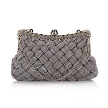 Новая роскошная Женская атласная вечерняя сумка, вязаная Бриллиантовая Сумочка, дамская сумочка для свадьбы, вечеринки, банкета, клатч, сумки на плечо, сумка для невесты