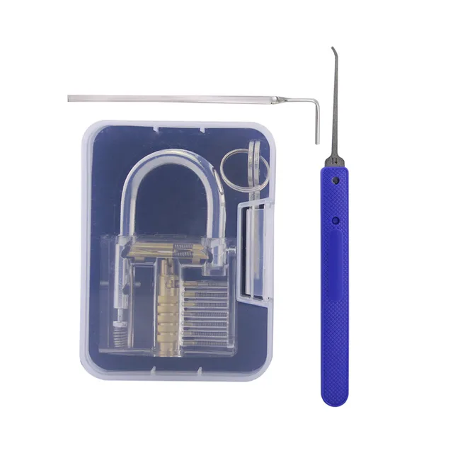 Free Shipping Transparent Pick  Practice  Lock  with Broken Key Removing Tools for Locksmith
