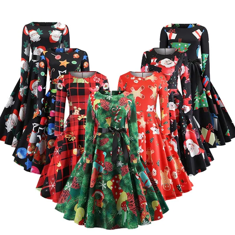 

2019 New Year Girl Princess Dress Winter Long Sleeve Baby Girl Christmas Party Dress Santa Claus Costume Baby Gift For 13-20Yrs