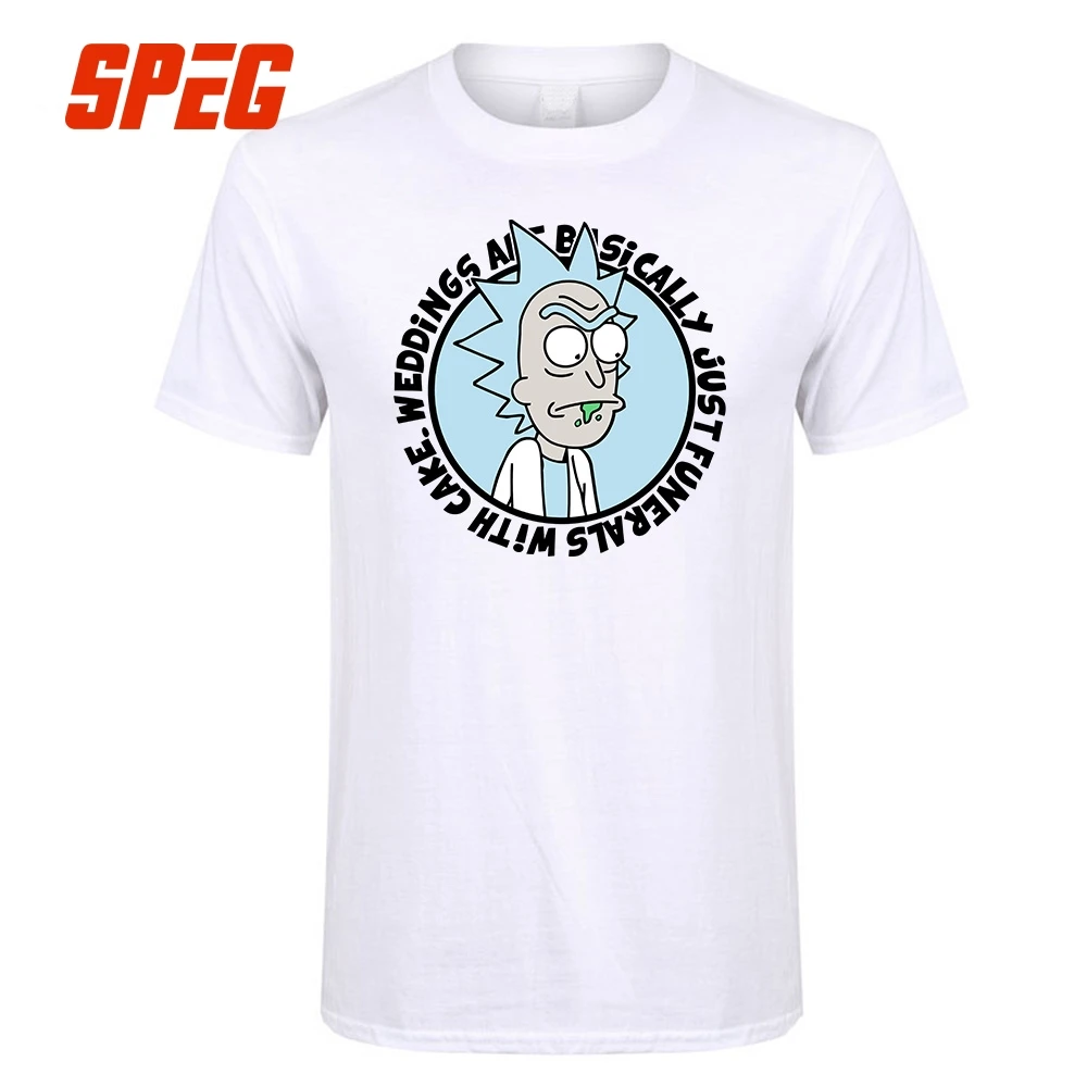 Men's T Shirts Weddings Rick And Morty Male Crew Neck Tops Short Sleeved Clothing Hot Selling Youth Tee Shirts Male