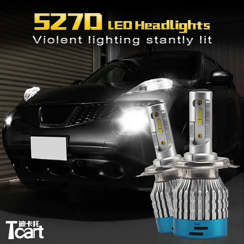 

Tcart Auto Led Lights Car LED Headlight 527D H4 Hi/Lo Beam Headlamps For Nissan Juke F15 accessories 2011 2012 2013 2014 2015