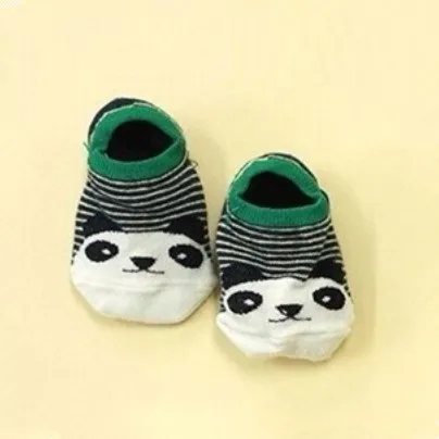 Хлопок 4 пары детские, для малышей Детские носки подходит для 0-4year Носки для новорожденных малышей 4 животных Вышивка Крестом Картины Обувь для мальчиков Обувь для девочек корабль Носки для девочек - Цвет: Panda