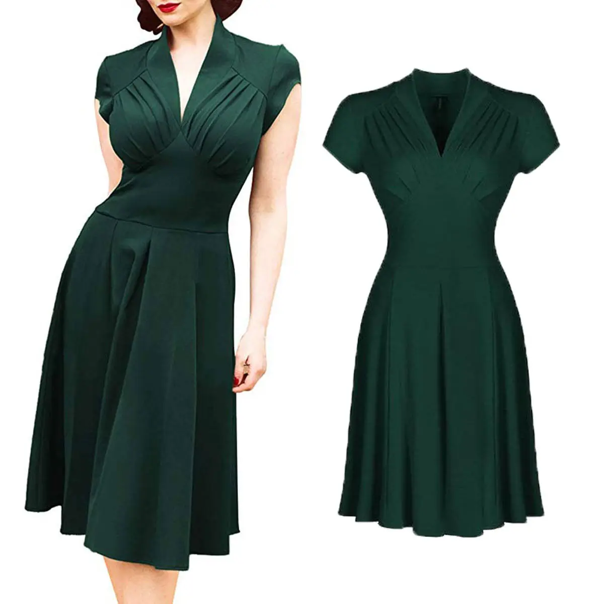 Женские винтажные Ретро 1940s вечерние качели скейтеры элегантные платья