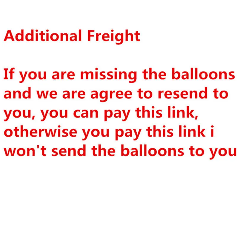 

Link for resend the missing items Additional Pay On Your Order