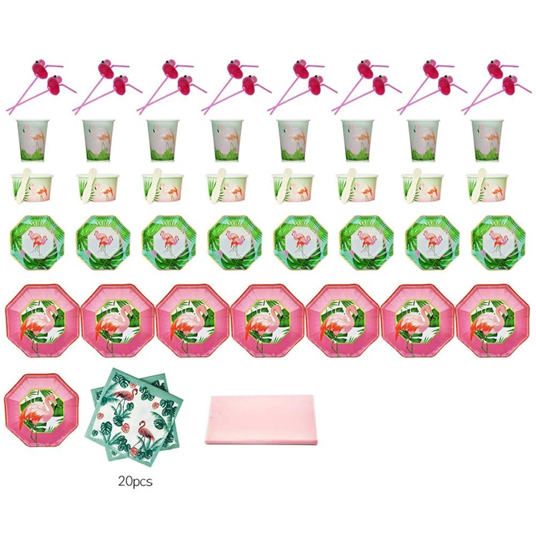Exclusive-Design-Flamingo-Theme-Birthday-Party-Disposable-Tableware-Set-One-off-Plates-Cups-Bowls-Tablecloth-Straws (1)