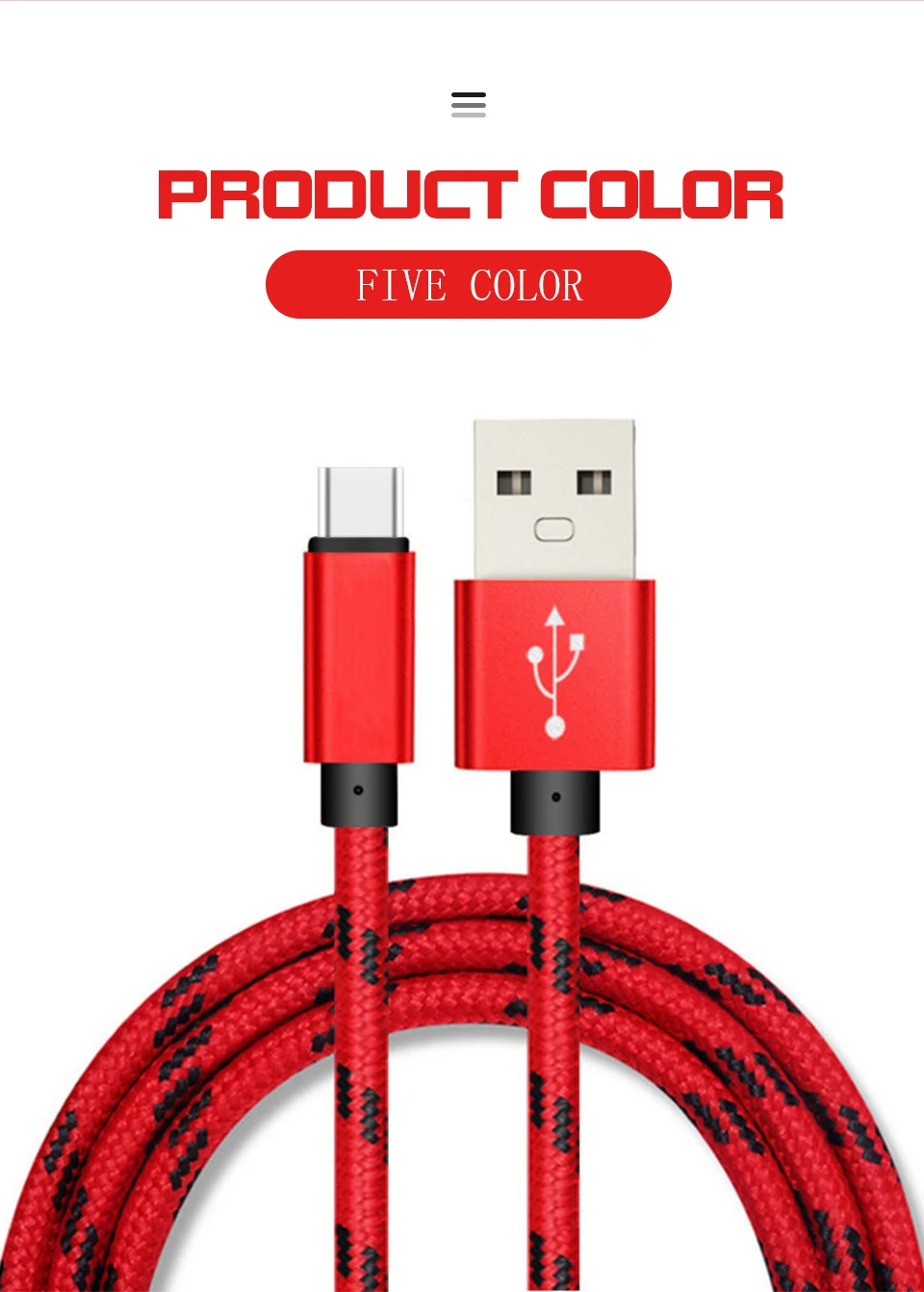 5V2A Type c Mobile Phone Cable Fast Charging USB cable Lattice Nylon usb Data For Tablet Smart Phone Charger Cables Wire 1m (8)
