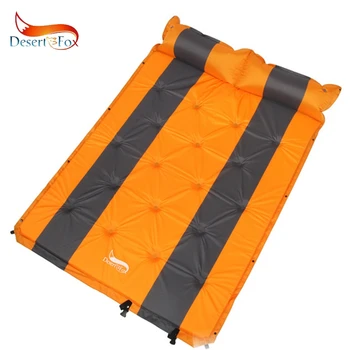 

Desert&Fox 192 x 132cm Double Person Self-Inflating Sleeping Pads with Air Pillow, Tent Air Mattress PortableSleeping Pads
