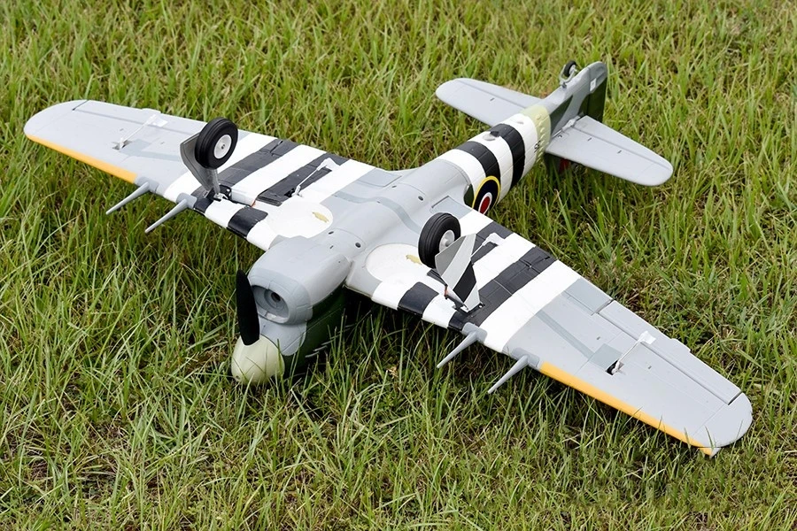 Fms 1100mm 1.1m Hawker Typhoon 6ch With Flaps Retracts 3s Epo Pnp Rc