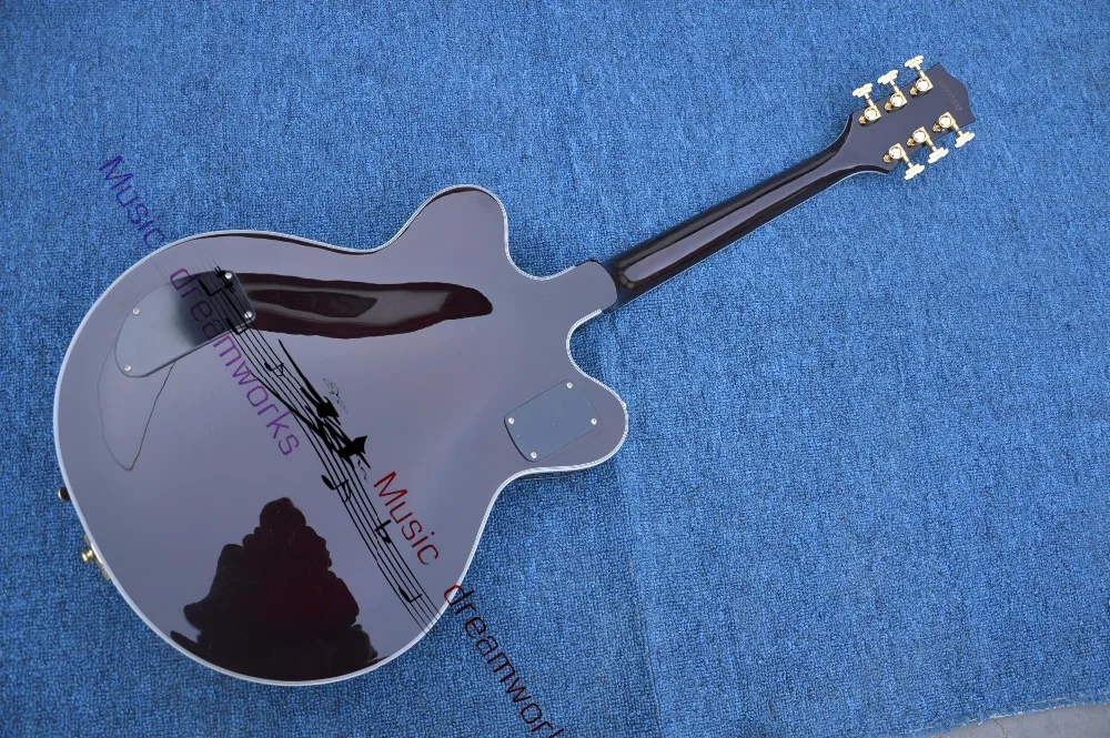 Китай OEM Полые джазовые электрогитары темно Красного цвета вина с Bigsby тремоло