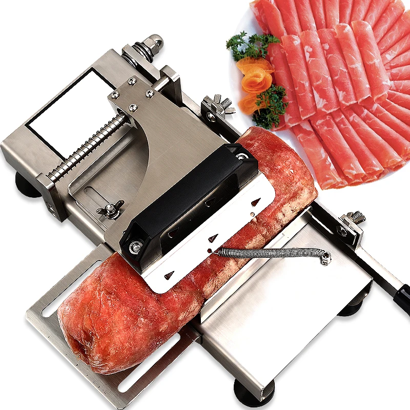

304 Stainless Steel Manual Frozen Meat Slicer Handle Meat Cutting Machine
