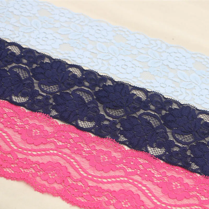 Эластичная кружевная ткань 10 ярдов 7 см 3 вида цветов|lace withe|stretch elastic lacestretch lace |