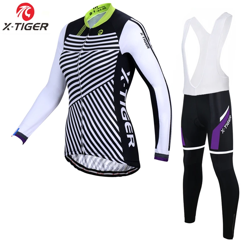 

X-Tiger 2019 Women Pro Anti-UV Cycling Jersey Set Comfortable Mountain Bike Cycling Wear Racing Road Bicycle Cycling Clothing