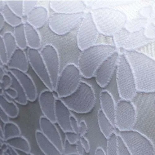 Африканская черная жаккардовая парча кружевная ткань для платья, девушка Tissu швейная цветочная ткань, Diy лоскутное Tecido, 1 ярд, ширина 145cm - Цвет: 3 White